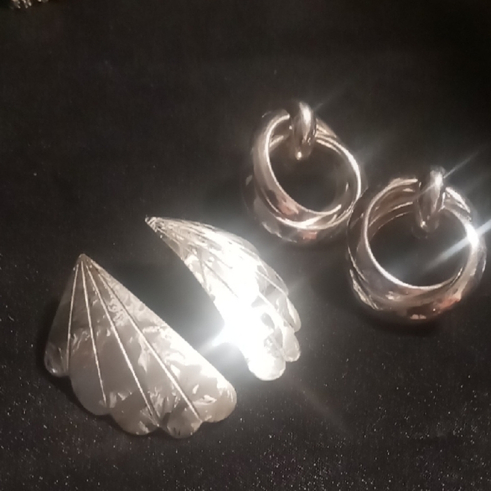 Vintage Style Silver Earrings Set